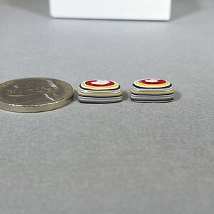 Fordite Cabochons in Small Rectangles Fordite Cabochon Pair for Making Earrings image 3
