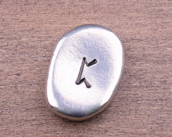 Perthro Rune Stone, Perthro Rune Pocket Stone, Prophecy Fate and Luck Rune Pocket Charm, Lucky Rune Charm
