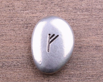 Fehu Rune Stone, Fehu Rune Pocket Stone, Lucky Rune Pocket Charm, New Beginnings Rune Charm, Wealth and Prosperity Charm, Cattle Rune