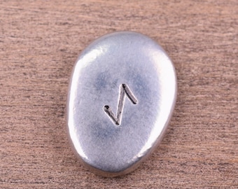 Rune Stone, Eihwaz Rune Pocket Stone, Protection Charm, Worry Stone