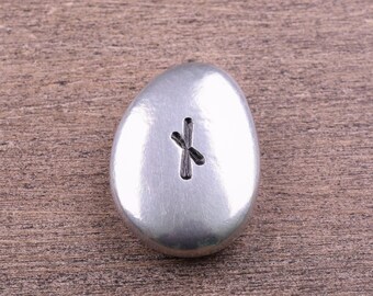 Nauthiz Rune Stone, Nauthiz Rune Pocket Stone, Rune Charm, Personal Development Necessity and Life Lessons Rune Pocket Charm