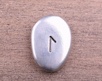Laguz Rune Stone, Laguz Rune Pocket Stone, Water Rune, Dreams and Imagination Rune Pocket Charm, Ocean and Lake Rune Charm, Love Rune