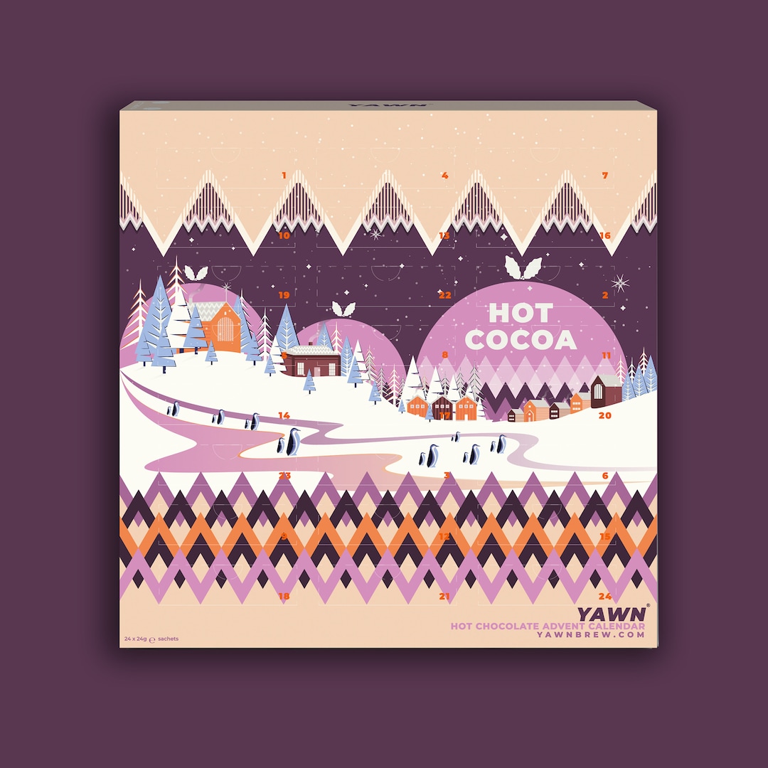 Hot Chocolate Advent Calendar 2023 Real Flakes of Silky Etsy Canada