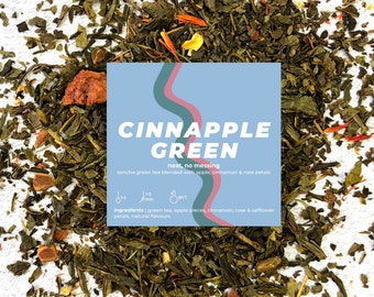 Cinnapple Green. Loose Leaf Green Tea. Add Infuser. by Yawn Brew