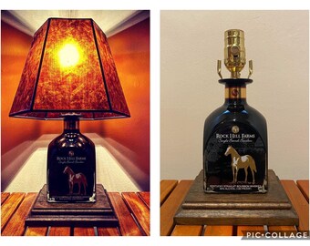 Rock Hill Farm Bourbon Whiskey Empty Bottle Lamp