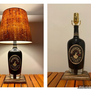 Michter’s 10 Year Old Single Barrel Bourbon & Rye Whiskey Bottle Lamp
