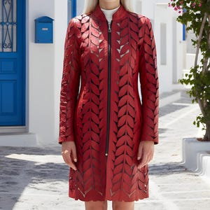 Handmade Leather Leaf Jacket: Soft Lambskin, All Seasons