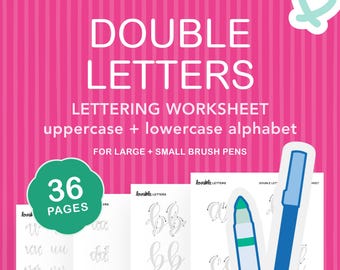 Double Letters Lettering Worksheet | Repeated 2 Letter Combinations for Smoother Writing
