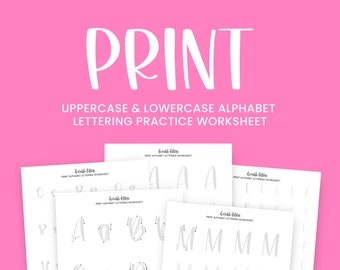 Casual Print Alphabet Lettering Worksheet