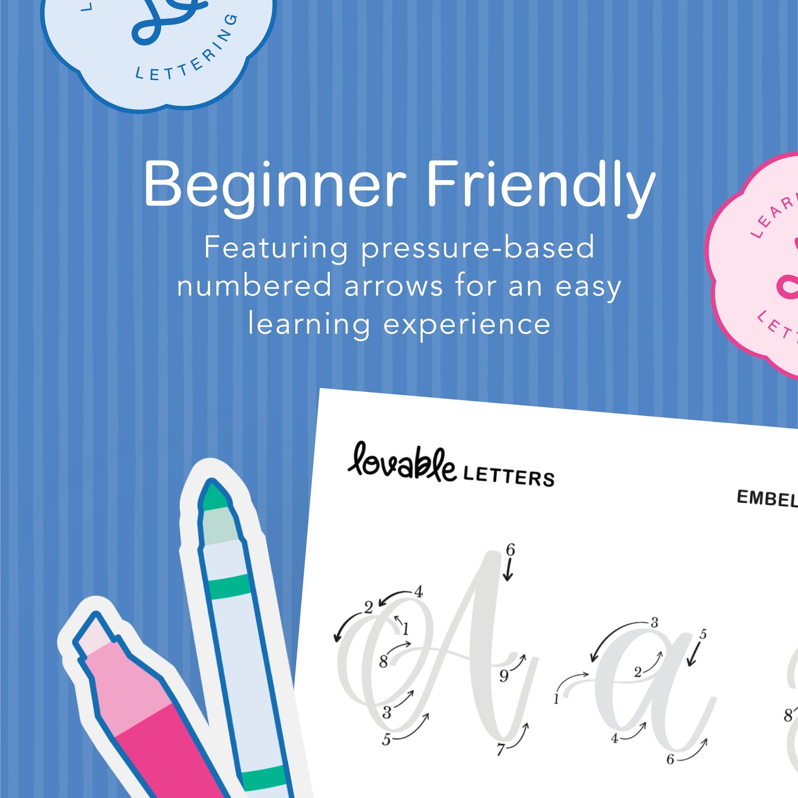 Script Lettering Embellish Embellish Alphabet Lettering Worksheet | Decorative Script Style for ...