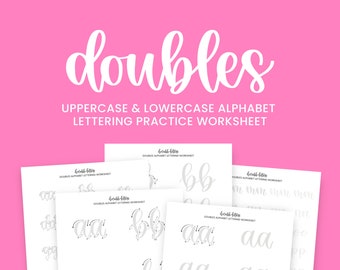 Doubles Alphabet Lettering Worksheet