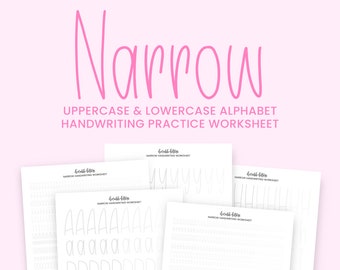 Narrow Handwriting Worksheet