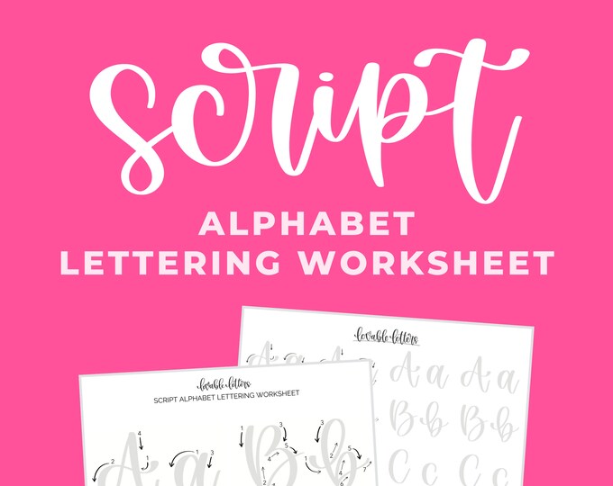 Script Alphabet Lettering Worksheet Script Alphabet Lettering Worksheet