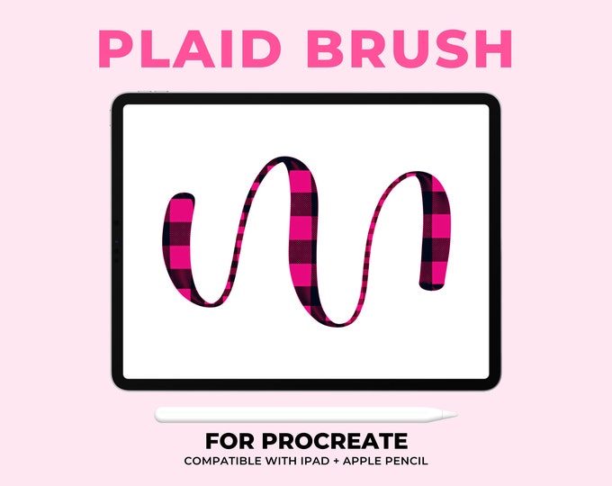 Plaid Brush Pen | Compatible with the Procreate App