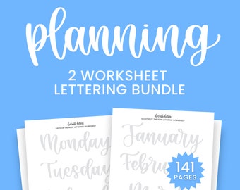 Planning Lettering Worksheet Bundle