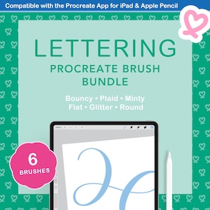 Lettering Procreate Brush Bundle | Digital Modern Calligraphy Set for iPad