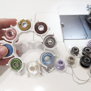 Sewing Bobbin Holder: Circular Bobbin Organizer, Holds 8 Bobbins