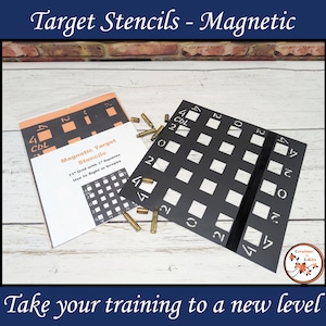 11&quot; Grid for Sighting in Optics, 1-inch Squares | Reusable Target Stencils for the Range | Great Gift Idea for Dad