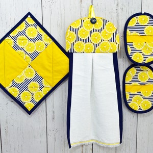 Limones set con cocina azul oscuro y comedor de 5 piezas Set | Etsy