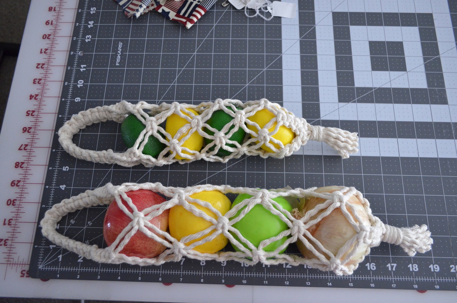 Macrame Hanging Bags for Onions Produce Hanging Bags Etsy