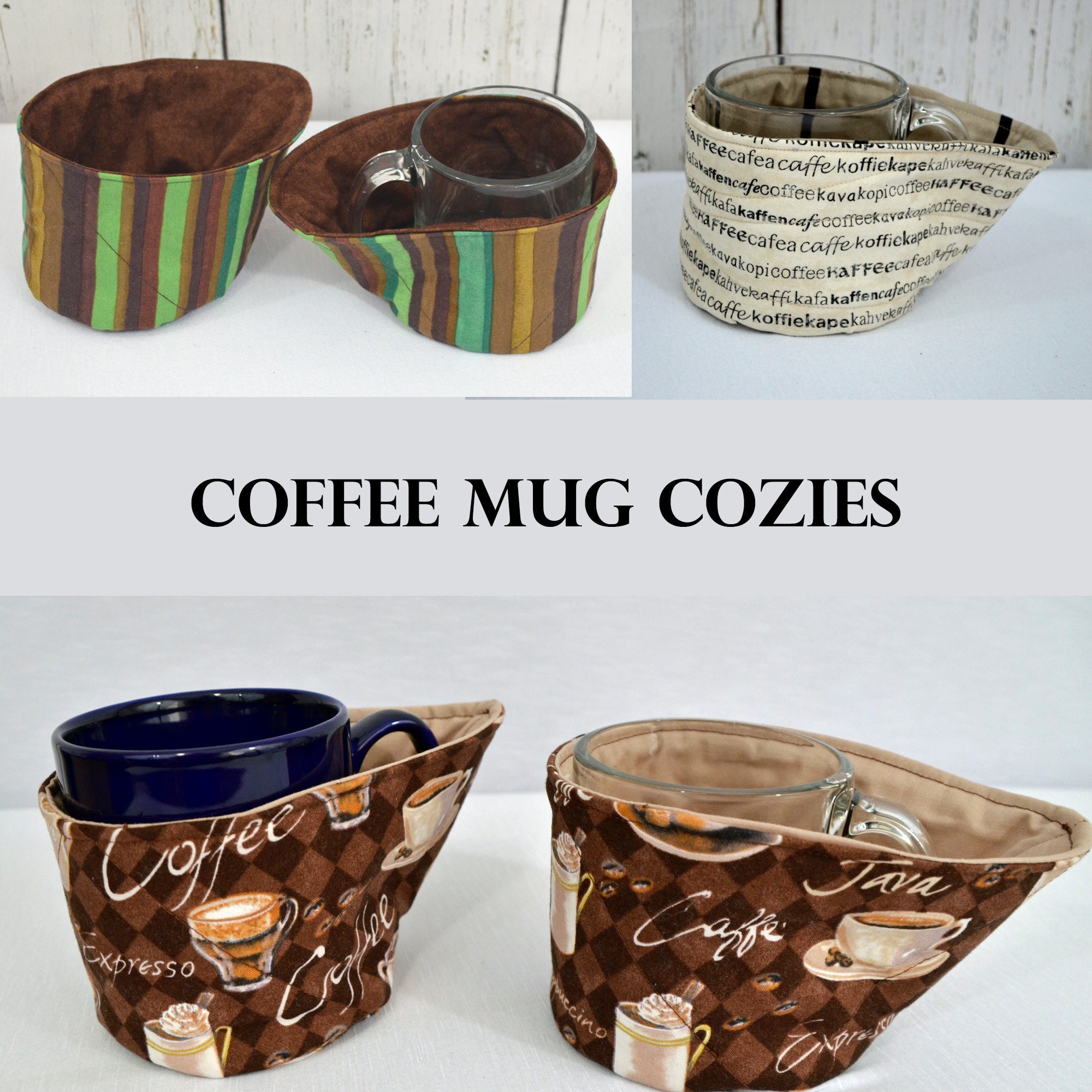 Coffee Microwave Mug Cozy Each Sold Separately Different Etsy