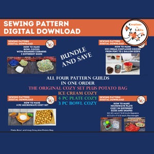 Patron de couture douillet : lot de 4 patrons en un (patron PDF)