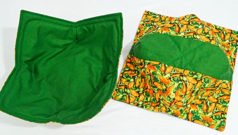 Microwave Bowl Cozies Corn with Green Fabric 2 Styles Available Each Sold Separately