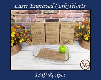 Cork Trivets with Recipes