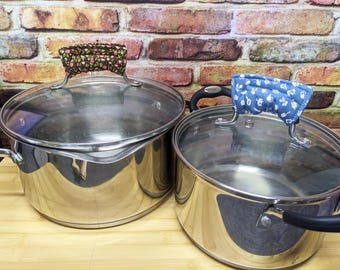 Pfannendeckel-Griffwickel-Set (2 Stück): Hitzebeständiges Küchenzubehör