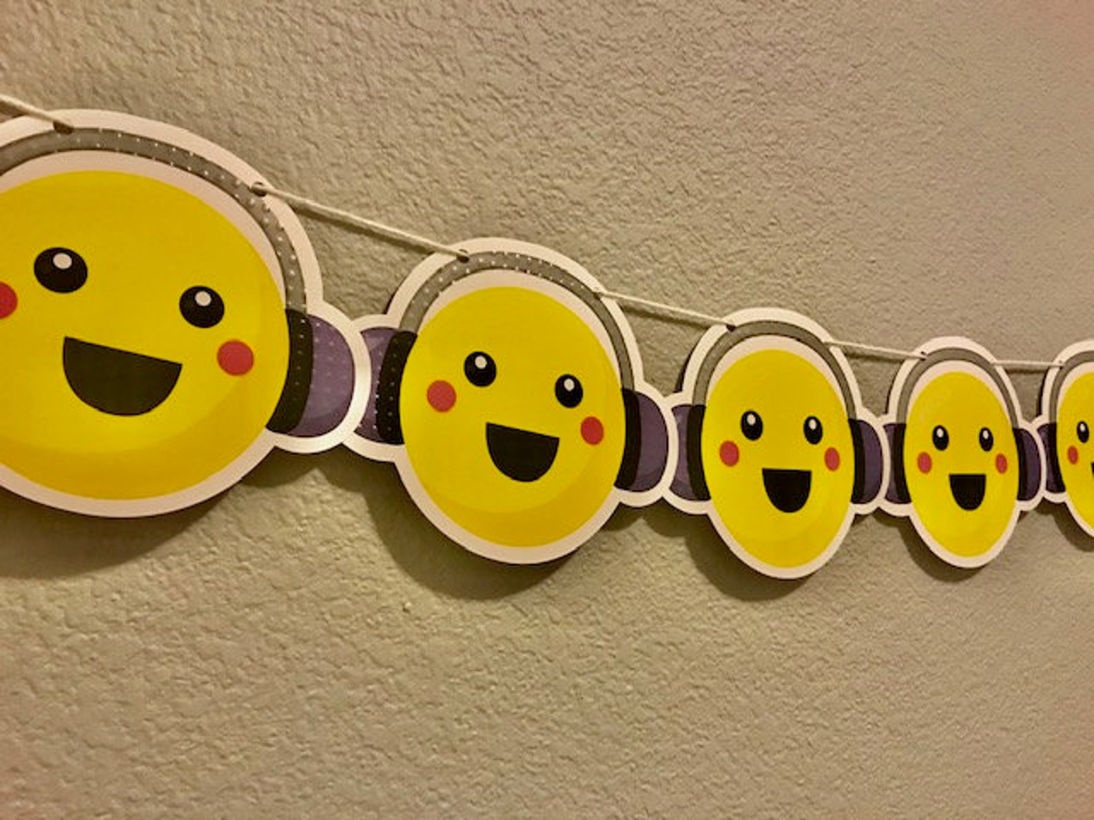 Happy Face Banner, Smiley, Smile, Yellow, Party Sign, Streamer, Party