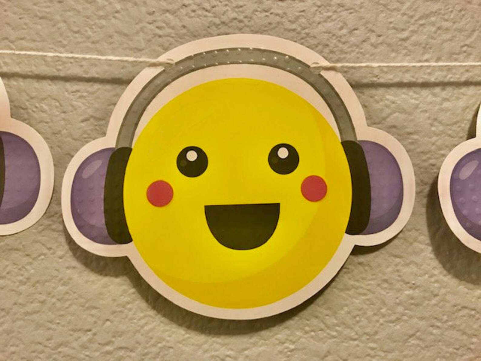 Happy Face Banner, Smiley, Smile, Yellow, Party Sign, Streamer, Party