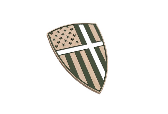 Cruisader Shield Flag with Cross - SVG