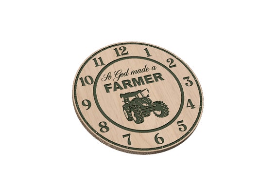 So God Made a Farmer Clock - SVG