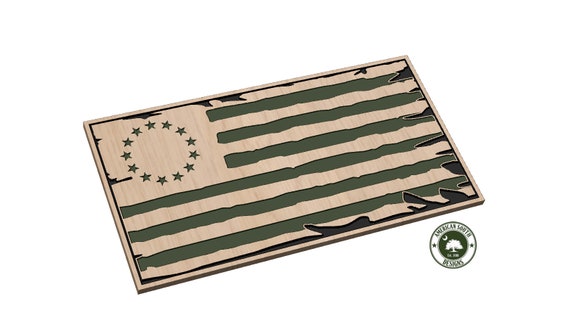 Tattered Flag Design 5  Betsy Ross - SVG