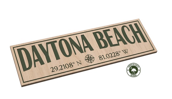 Daytona Beach, FL  Coordinates - SVG