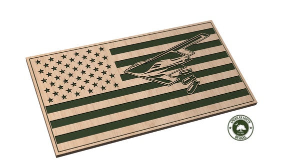 American Flag with B-2 Bomber - SVG