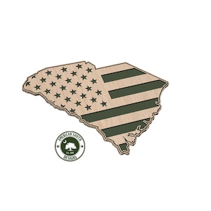 South Carolina Shaped American Flag - SVG - Digital Download