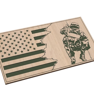 Bandera hecha jirones 3 Fuerzas especiales en rappel - SVG - Descarga digital