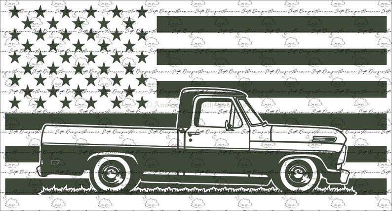 Download Old Truck Flag Digital Files SvG AI PnG EpS DXF | Etsy