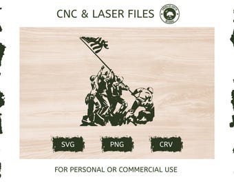 Iwo Jima - SVG -  CNC Laser File (Digital Download)