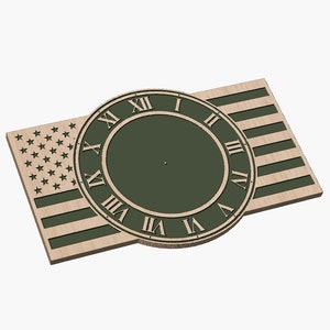 American Flag Clock Base - SVG - Digital Download