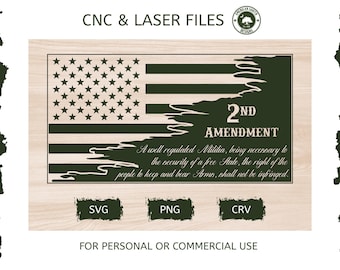 Tattered Split Flag with 2nd Amendment - SVG - Digital Download