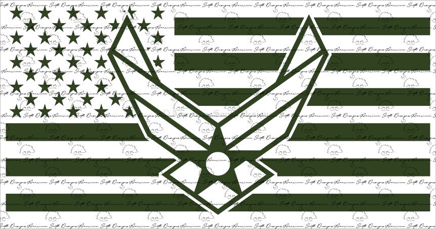 Air Force Flag with Logo Centered Digital Files SvG AI | Etsy