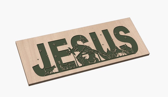 Jesus with Manger - SVG