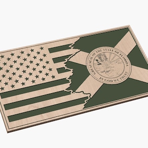 Tattered 3 Flagge mit Florida State Flagge - SVG - Digital Download