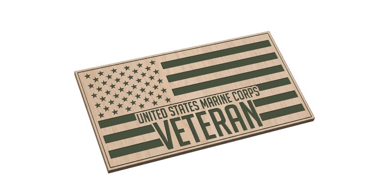 Download Marine Corps Veteran Flag Fichiers numériques SVG AI | Etsy