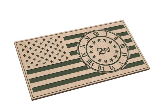 American Flag Clock 2A - SVG