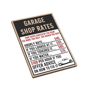 Placa de Tarifas de Garagem - SVG - Download Digital
