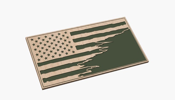 Distressed Tattered Corner Flag - SVG