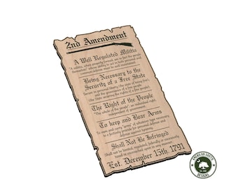2nd Amendment Scroll 1 - SVG - Digital Download